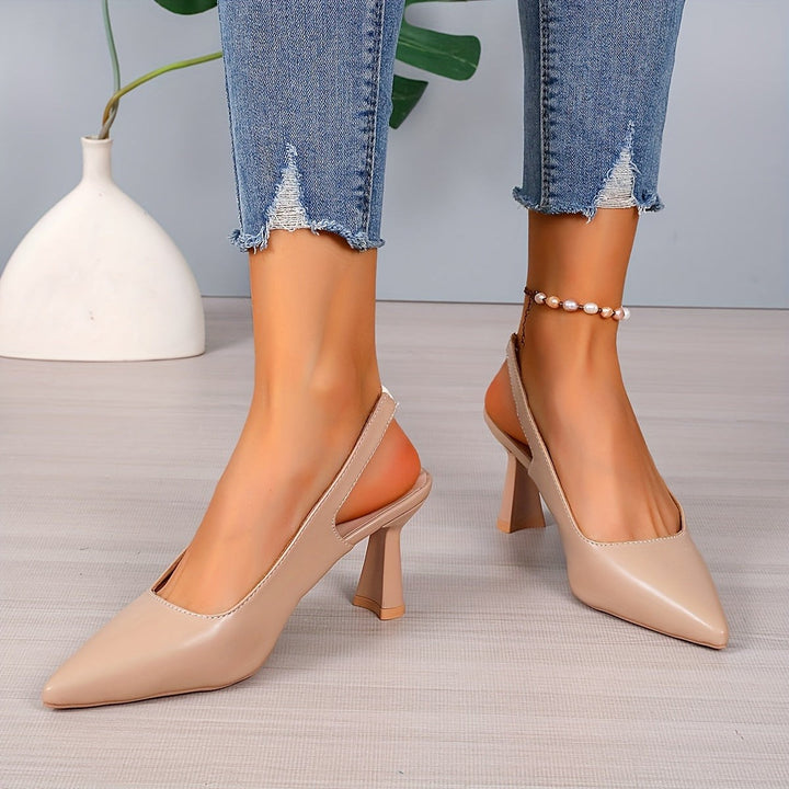 Aniela — Czółenka Damskie Slingback ze Szpiczastym Noskiem, Moda Lodz