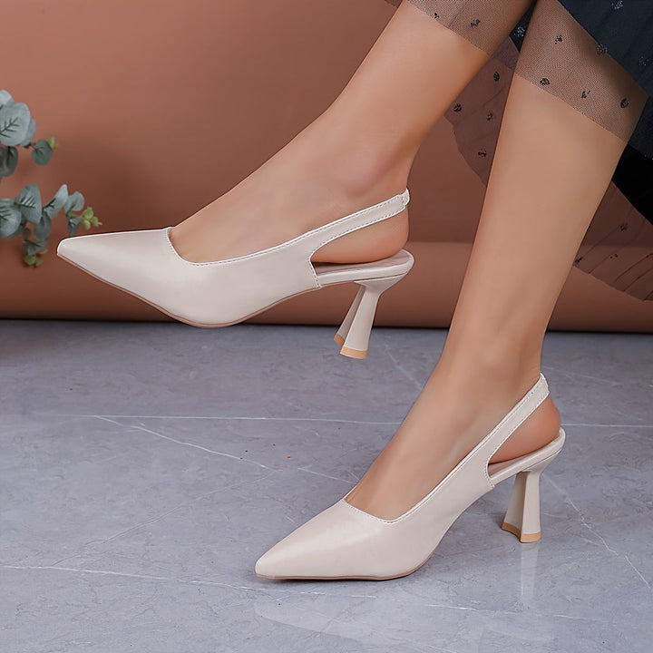 Aniela — Czółenka Damskie Slingback ze Szpiczastym Noskiem, Moda Lodz