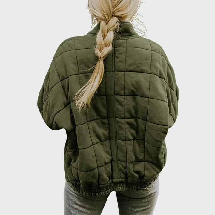 Celina — Kurtka Pikowana Damska Oversize ze Stójką, Moda Lodz