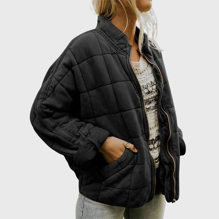 Celina — Kurtka Pikowana Damska Oversize ze Stójką, Moda Lodz