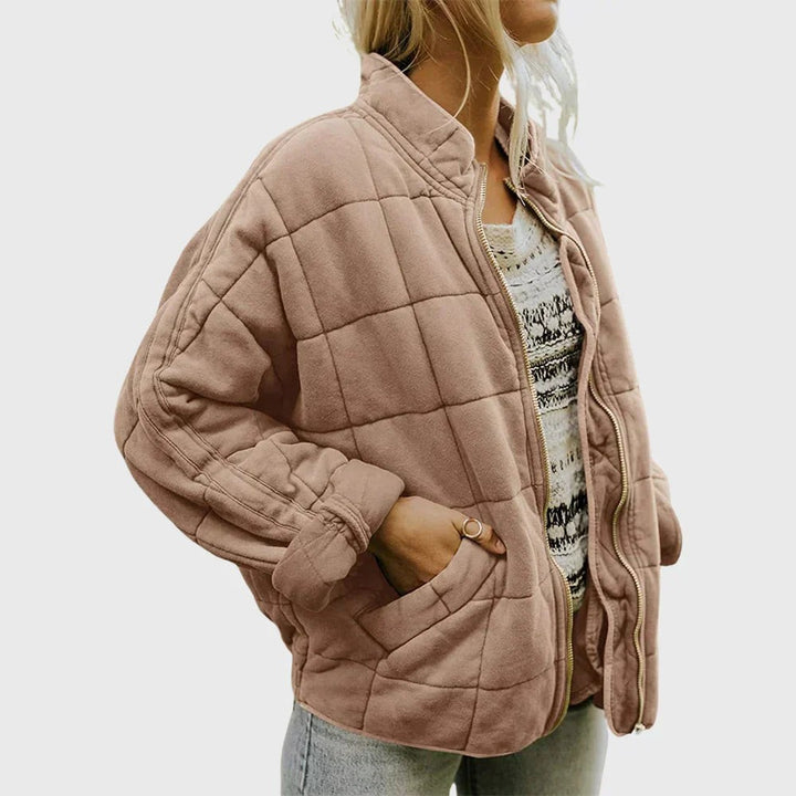 Celina — Kurtka Pikowana Damska Oversize ze Stójką, Moda Lodz