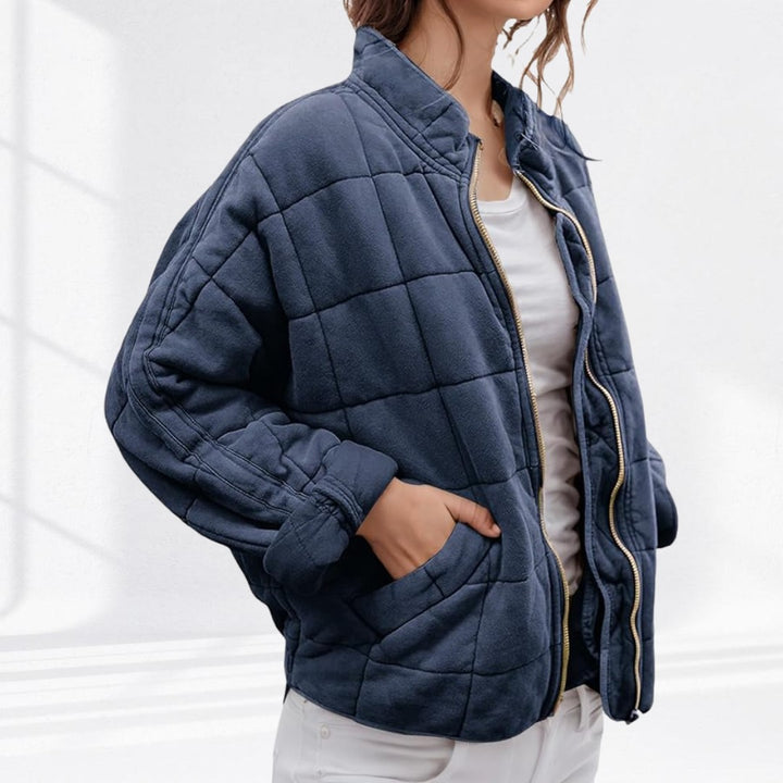 Celina — Kurtka Pikowana Damska Oversize ze Stójką, Moda Lodz