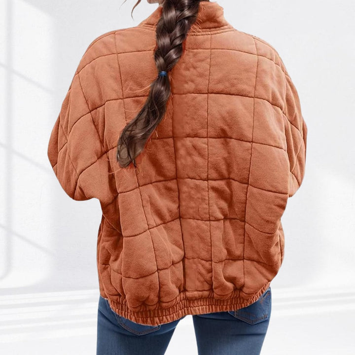 Celina — Kurtka Pikowana Damska Oversize ze Stójką, Moda Lodz