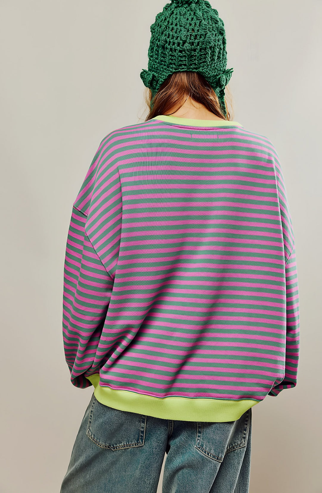 Eleonora — Eleonora | Lekka bluza damska w paski z obniżoną linią ramion, Moda Lodz