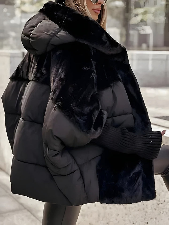 Izolda — Kurtka Puchowa Damska z Kapturem i Futerkiem, Moda Lodz