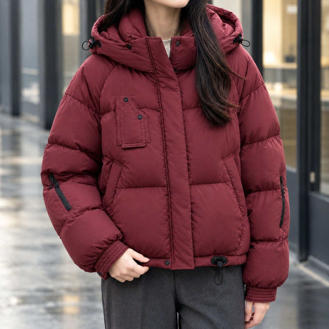 Karla – Kurtka Zimowa Damska Oversize z Kapturem i Stójką