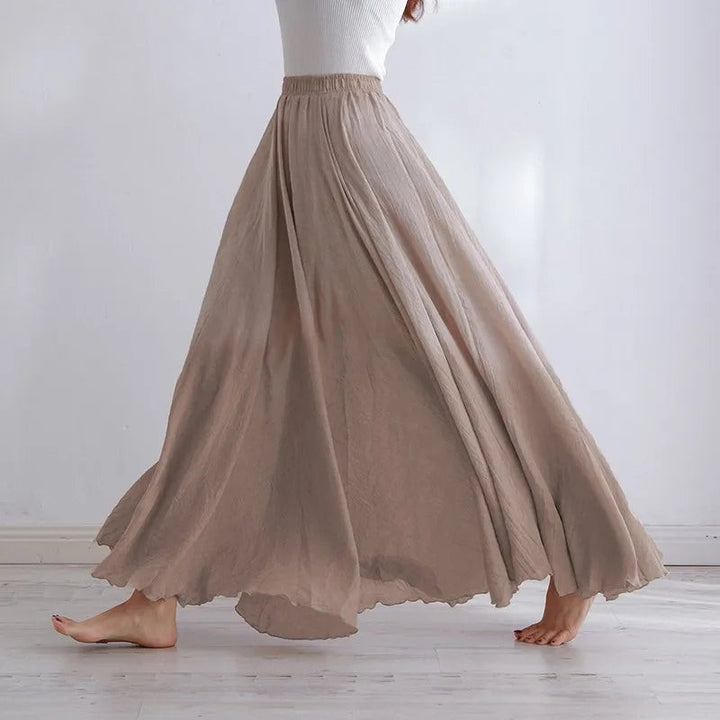 Klementyna — Spódnica Damska Maxi Plisowana z Wysokim Stanem, Moda Lodz