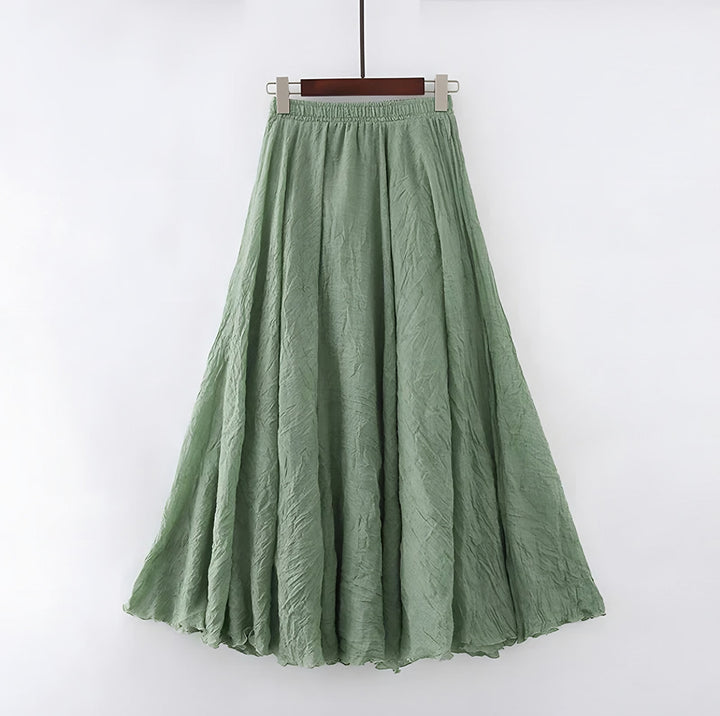 Klementyna — Spódnica Damska Maxi Plisowana z Wysokim Stanem, Moda Lodz