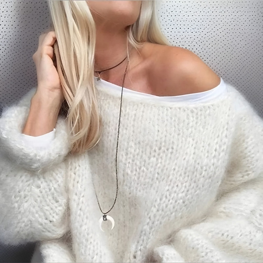 Lidka – Puszysty Sweter Damski Oversize z Grubym Splotem