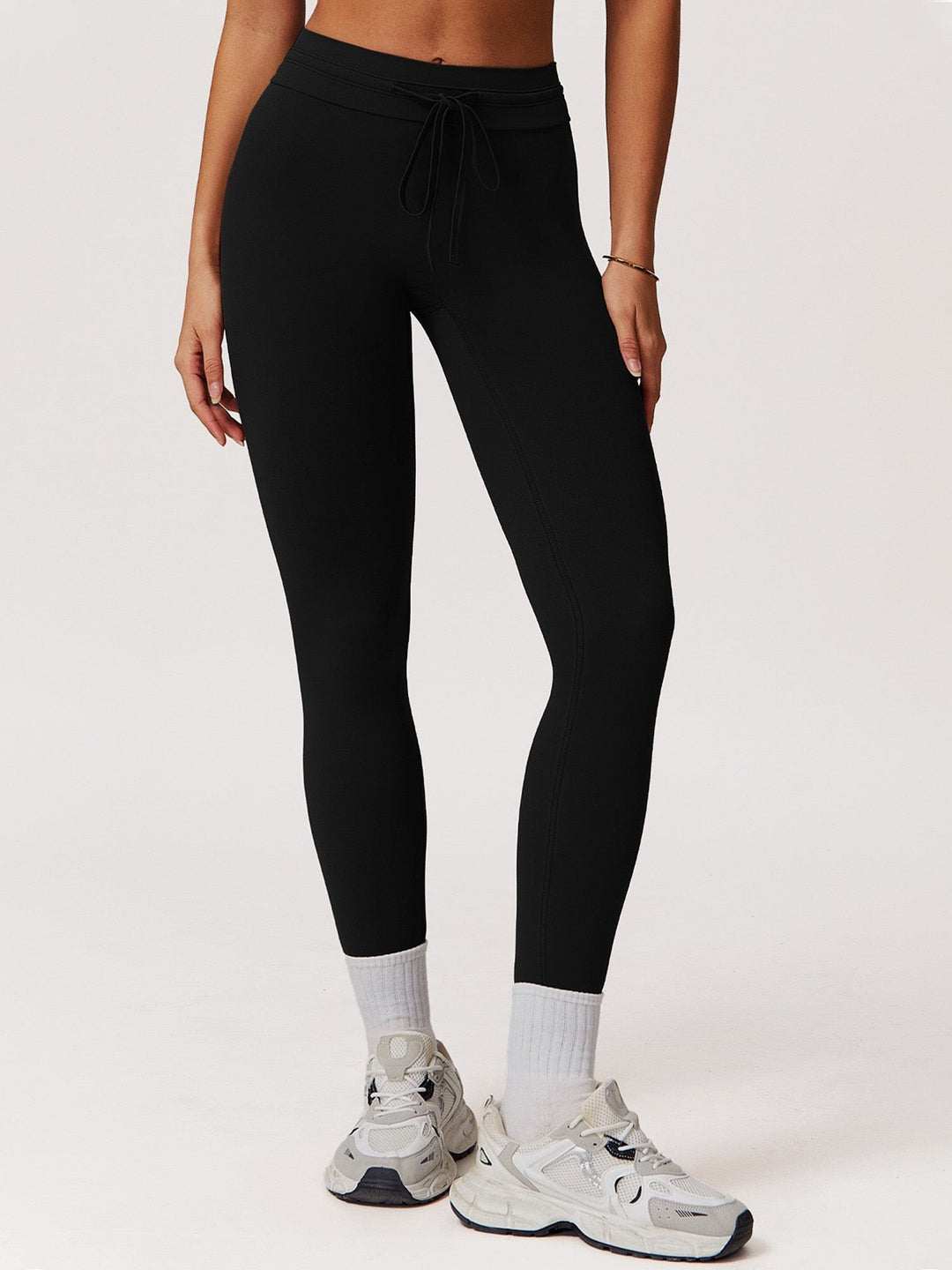 Liwia — Legginsy Damskie z Wysokim Stanem i Troczkiem, Moda Lodz