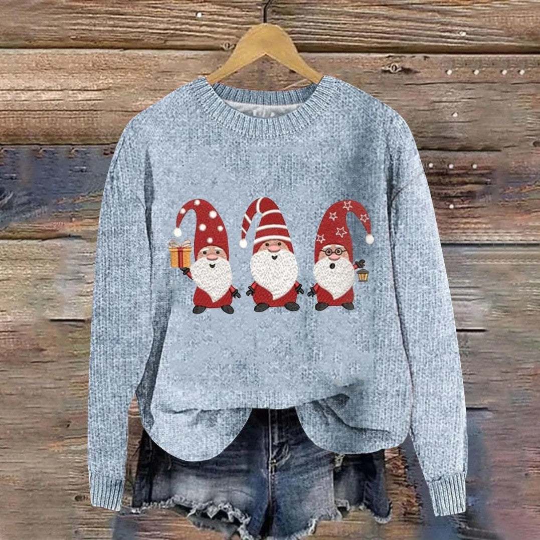 Ludmiła — Sweter Świąteczny Damski z Mikołajem, Moda Lodz