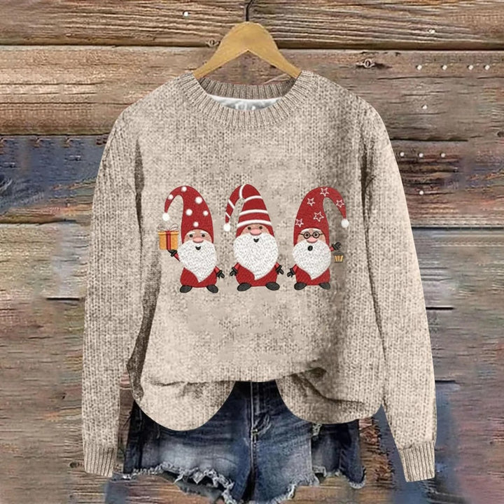 Ludmiła — Sweter Świąteczny Damski z Mikołajem, Moda Lodz