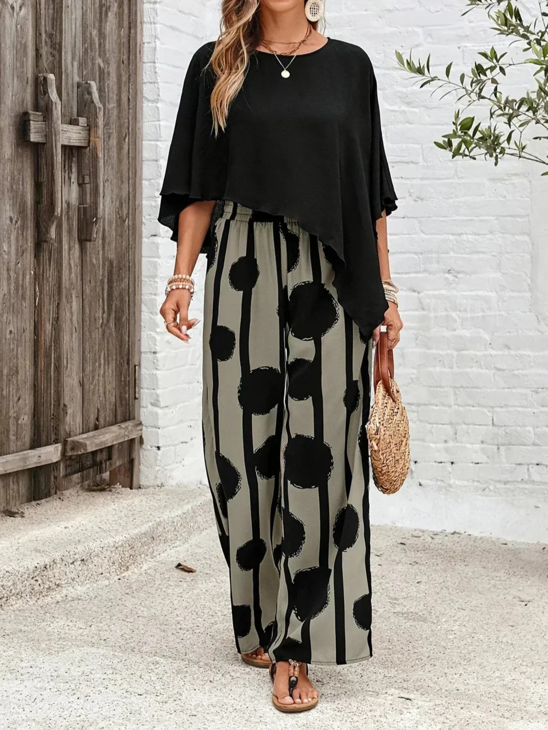 Malina — Komplet Damski Oversize z Szerokimi Spodniami, Moda Lodz