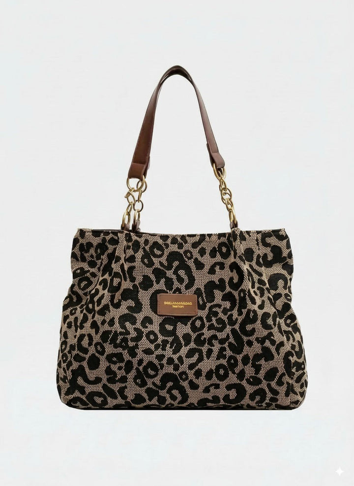 Michalina — Torebka Damska Shopper w Panterkę, Moda Lodz