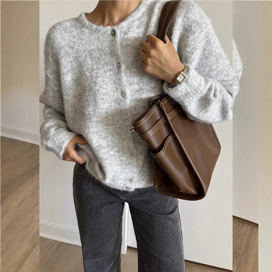 Pelagia — Sweter Damski Rozpinany Długi w Stylu Vintage, Moda Lodz