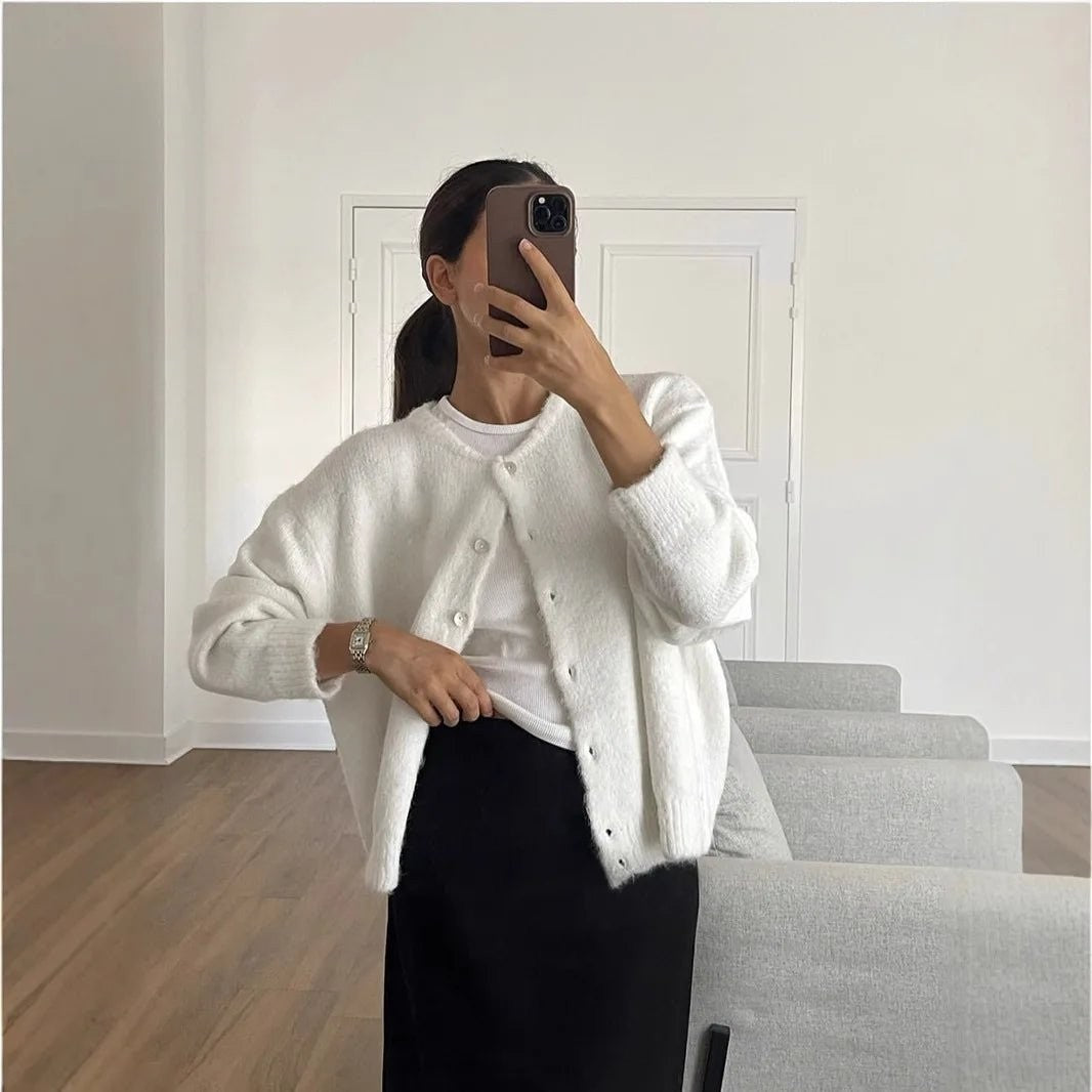 Pelagia — Sweter Damski Rozpinany Długi w Stylu Vintage, Moda Lodz