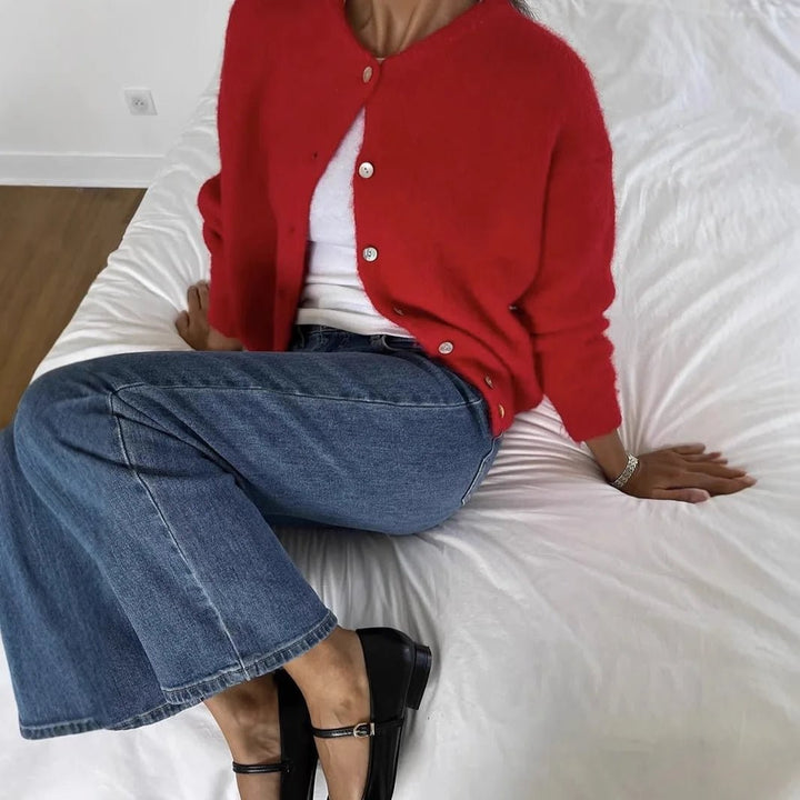 Pelagia — Sweter Damski Rozpinany Długi w Stylu Vintage, Moda Lodz
