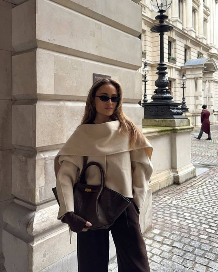 Regina — Torebka Damska Shopper z Ekozamszu ze Złotym Zapięciem, Moda Lodz