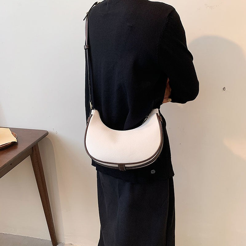 Tamara — Torebka Damska na Ramię w Kształcie Półksiężyca, Moda Lodz